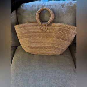 Handwoven Straw Beach Bag